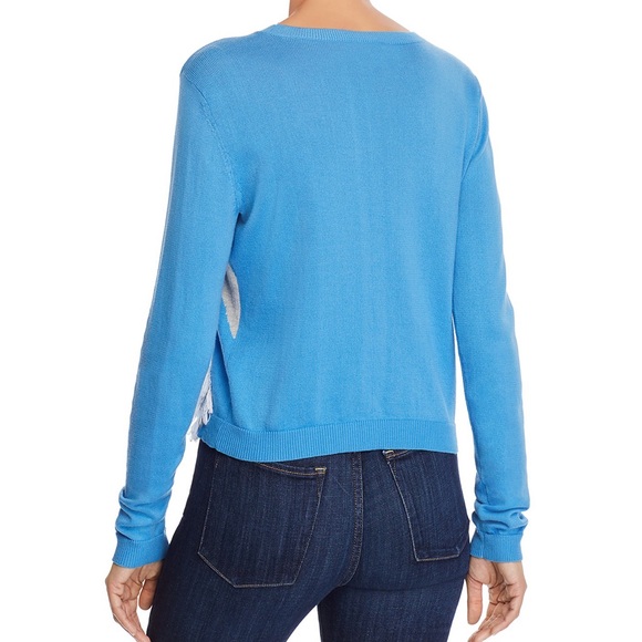 Alice + Olivia Connie Poodle Intarsia Sweater Sky Blue Small - Picture 4 of 13